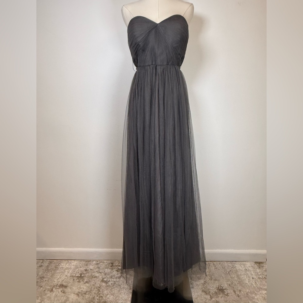 Jenny Yoo Collection ‘Annabelle’ Convertible Strapless Gown Dark Gray Women’s 10
